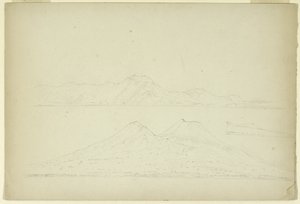 Ischia et Procida depuis la baie de Naples, Italie, 1841